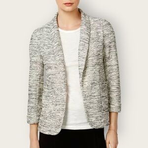 Maison Jules Black and White Knit Blazer EUC